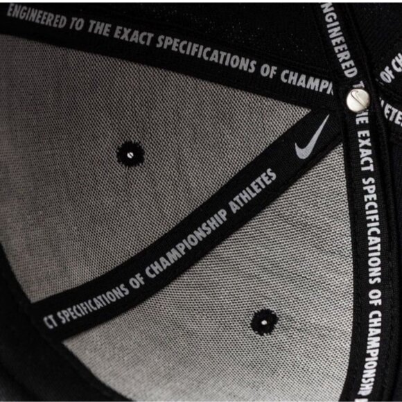 Nike FC True Snapback Hat Black Baseball Cap Fan White Spellout Bold Embroidery - Picture 14 of 14